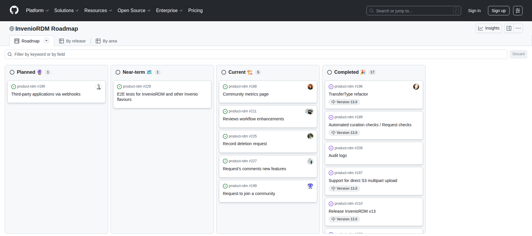 GitHub Project Board