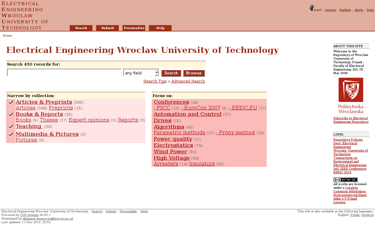 Electrical Engineering Wroclaw University of Technology