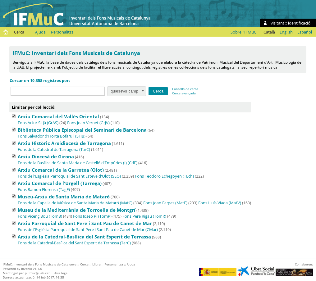 IFMuC: Inventari dels Fons Musicals de Catalunya